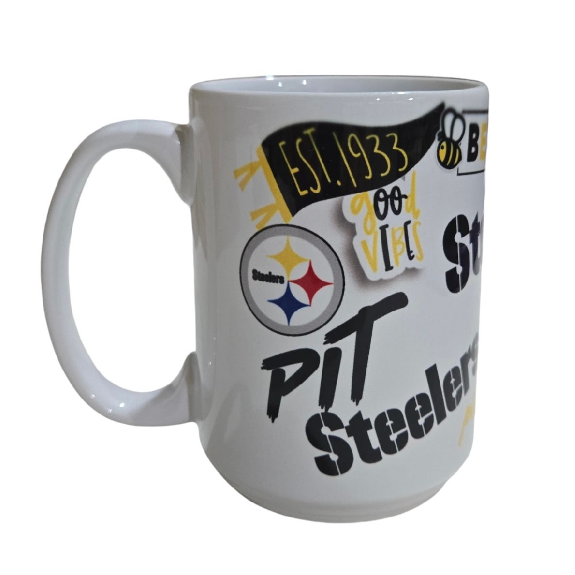 Pittsburgh Steelers White City Connect 15oz Coffee Mug