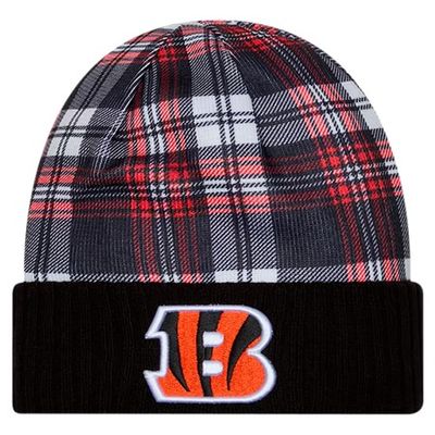 Cincinnati Bengals Men's Black 2024 New Era Sideline Statement Cuffed Knit Hat