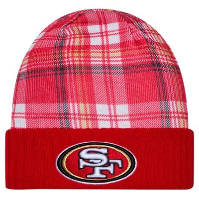 San Francisco 49ers Men's Red 2024 New Era Sideline Statement Cuffed Knit Hat