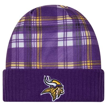 Minnesota Vikings Men's Purple 2024 New Era Sideline Statement Cuffed Knit Hat