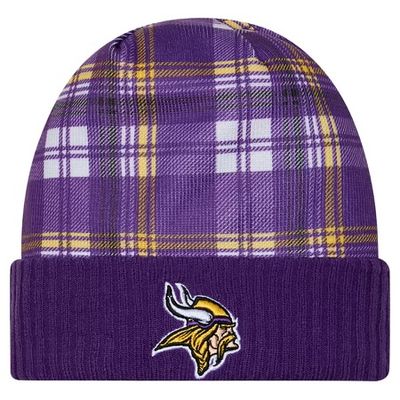 Minnesota Vikings Men's Purple 2024 New Era Sideline Statement Cuffed Knit Hat