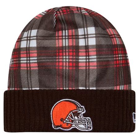 Cleveland Browns Men's Brown 2024 New Era Sideline Statement Cuffed Knit Hat