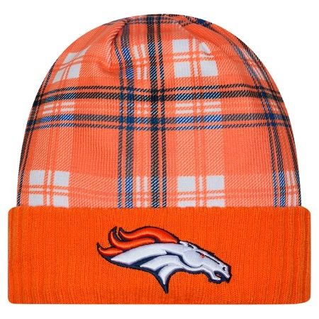 Denver Broncos Men's Orange 2024 New Era Sideline Statement Cuffed Knit Hat