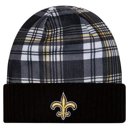 New Orleans Saints Men's Black 2024 New Era Sideline Statement Cuffed Knit Hat