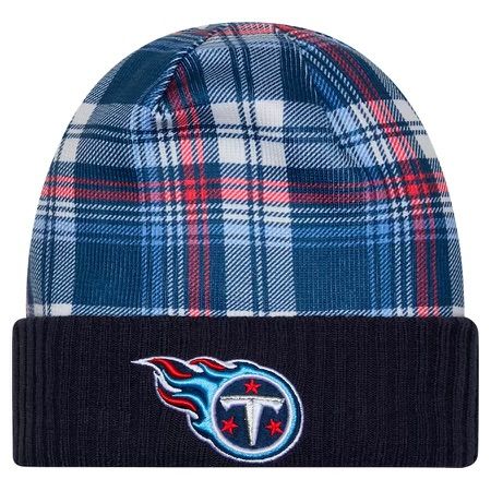 Tennessee Titans Men's Navy 2024 New Era Sideline Statement Cuffed Knit Hat