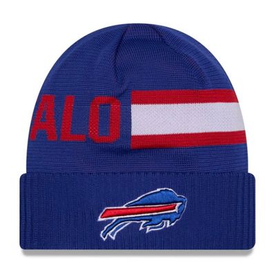 Buffalo Bills Men's Blue 2024 New Era Sideline Tech Cuffed Knit Hat