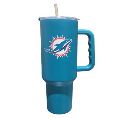 Miami Dolphins 40oz Travel Tumbler With Handle
