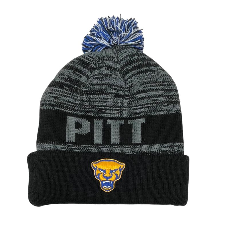 Pitt Panthers Men's Top of the World Cuffed Pom Knit Hat