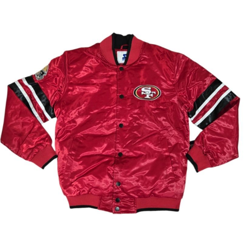 San Francisco 49ers Men’s Red Starter Satin Full-Snap Jacket
