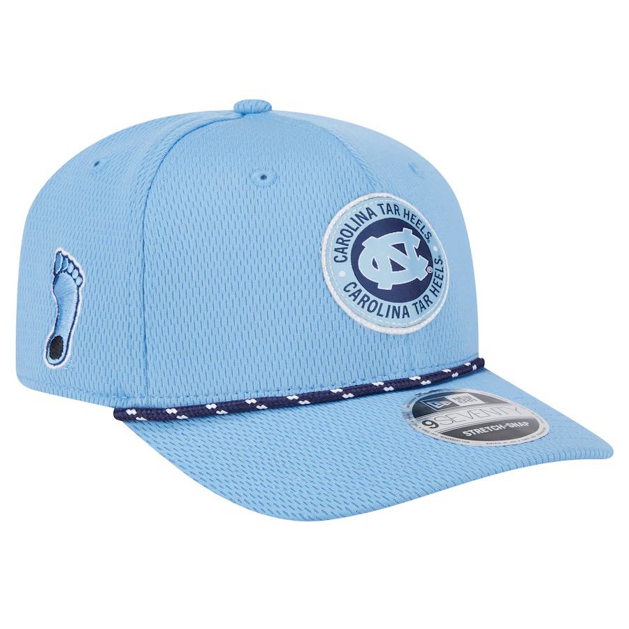 North Carolina Tar Heels Men's Baby Blue New Era NCAA Rope 9Seventy Stretch-Snap Hat