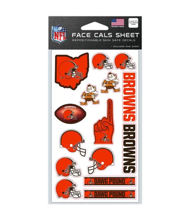 Cleveland Browns 4" x 7" Face Cal Sheet