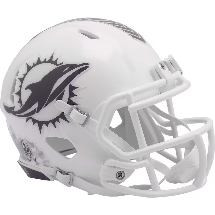 Miami Dolphins Riddell 2024 Salute To Service Speed Mini Helmet