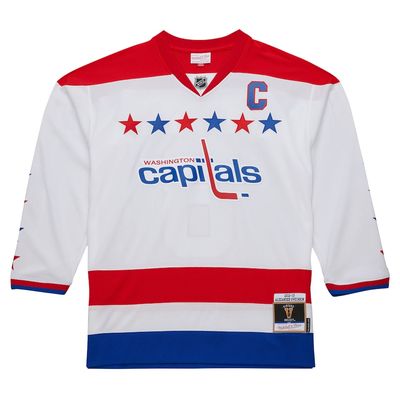 Washington Capitals Alexander Ovechkin 2012-13 Men’s White Mitchell & Ness Blue Line Player Jersey