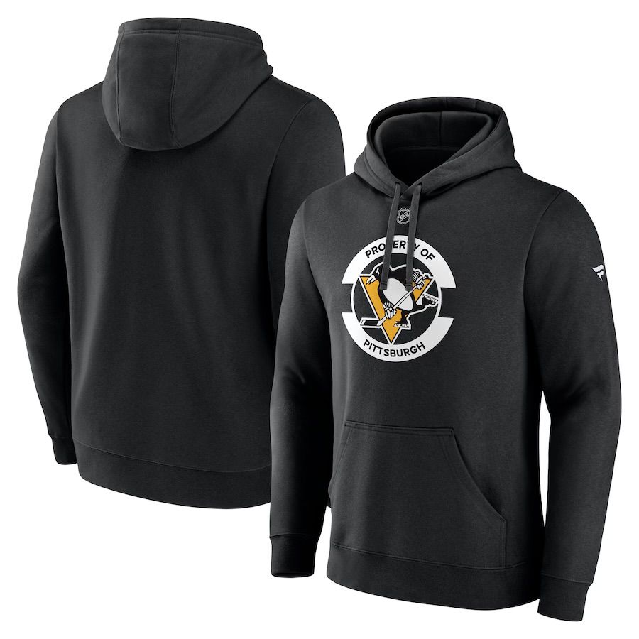 Pittsburgh Penguins Men’s Black Fanatics Authentic Pro Core Secondary Fleece Pullover Hoodie