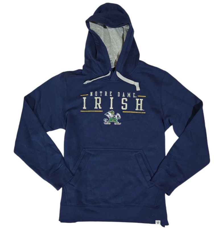 Notre Dame Fighting Irish Men's Navy Fanatics Weathered Fleece Pullover Hoodie