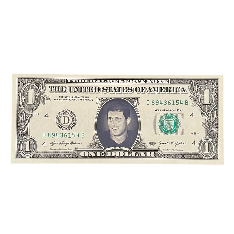 Steve Young Famous Face Dollar Bill