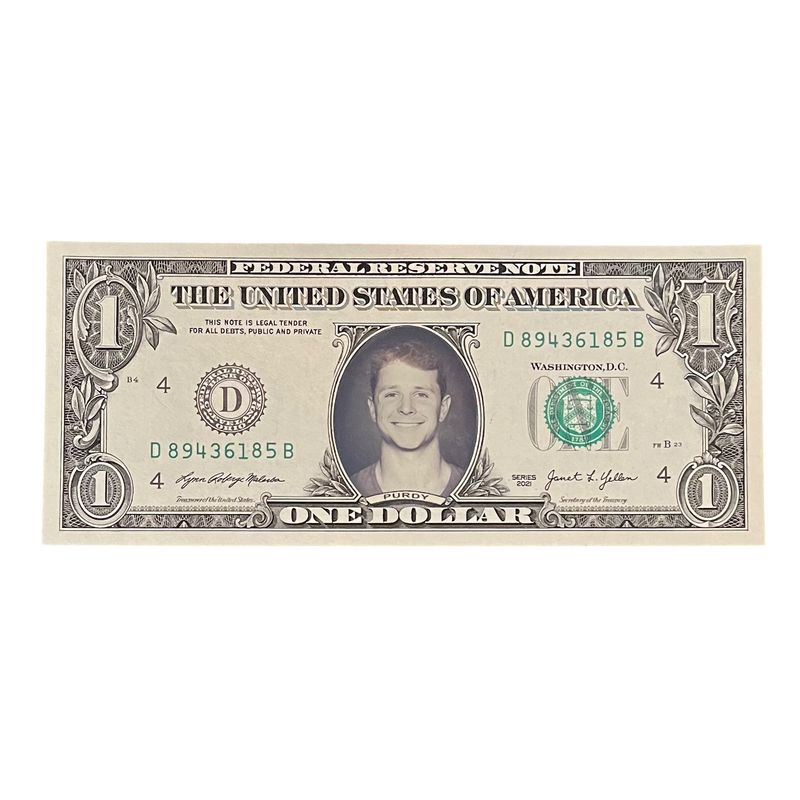 Brock Purdy Famous Face Dollar Bill
