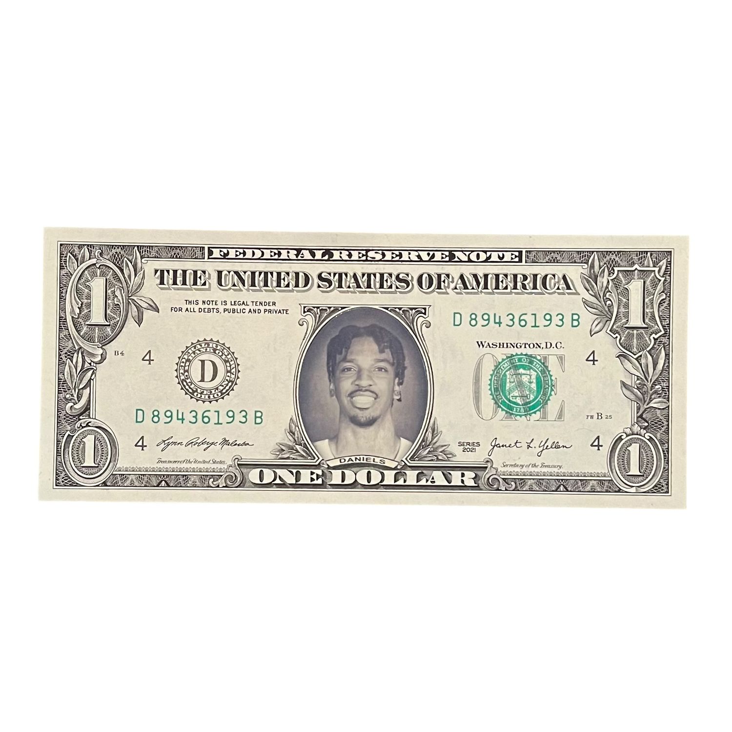 Jayden Daniels Famous Face Dollar Bill