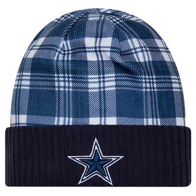 Dallas Cowboys Men's New Era Navy Sideline Statement Cuffed Knit Hat Dallas Cowboys Men's New Era Navy Sideline Statement Cuffed Knit Hat