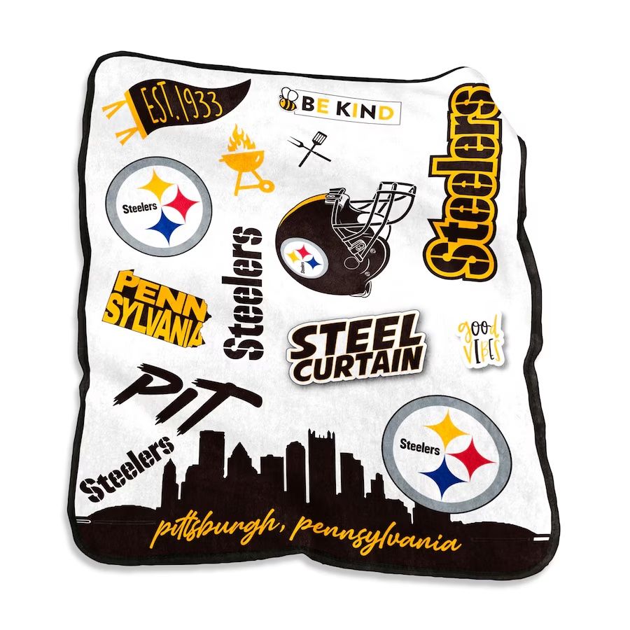 Pittsburgh Steelers 60'' x 70'' Native Plush Raschel Throw Blanket