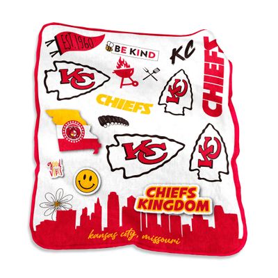 Kansas City Chiefs 60'' x 70'' Native Plush Raschel Throw Blanket