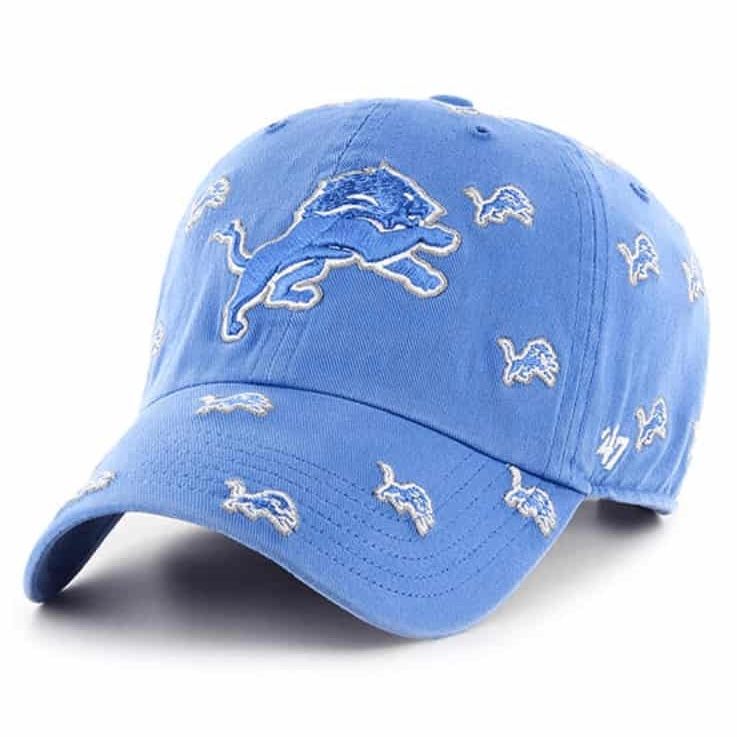 Detroit Lions Women's Blue 47 Brand Confetti Clean Up Adjustable Hat