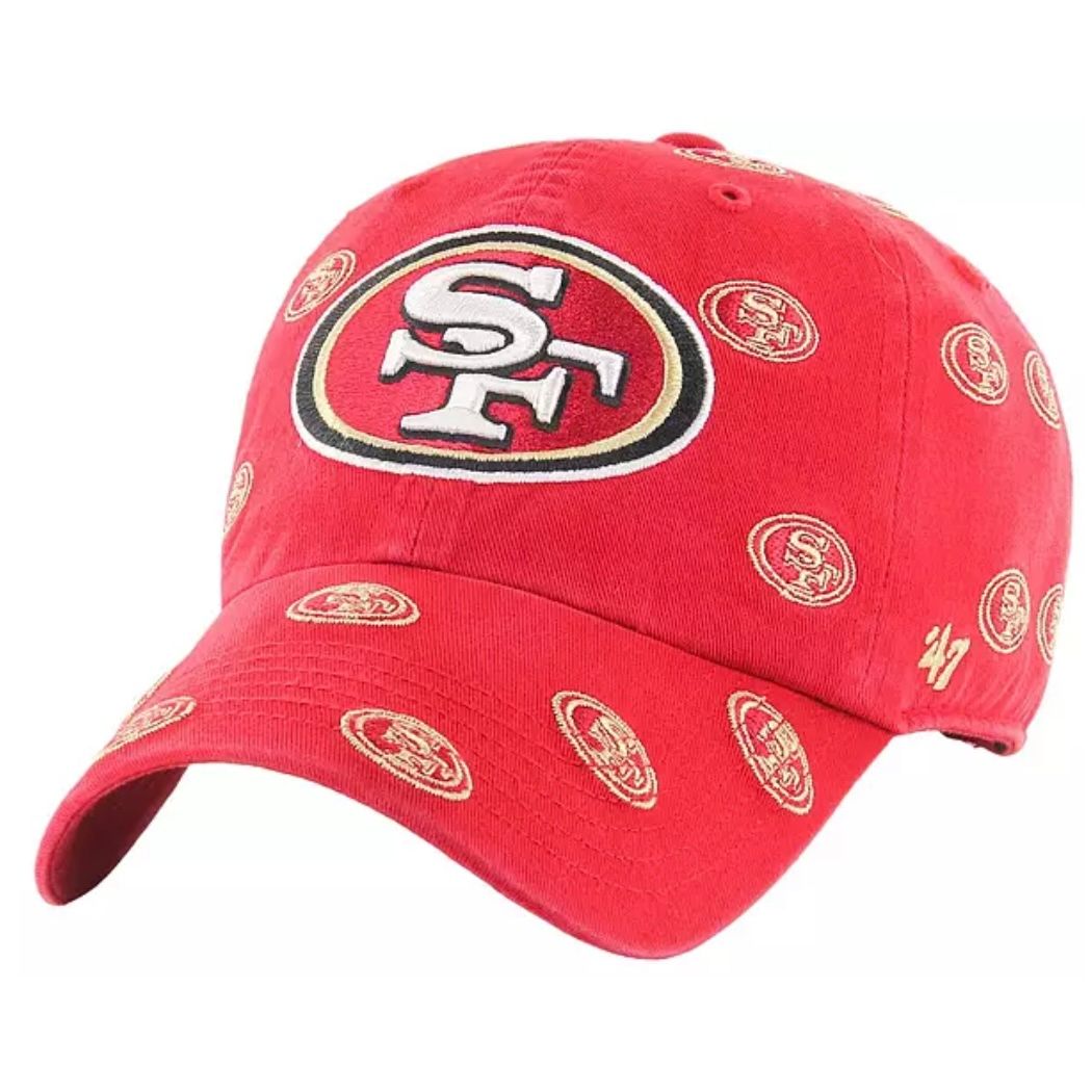San Francisco 49ers Women's Red 47 Brand Confetti Clean Up Adjustable Hat