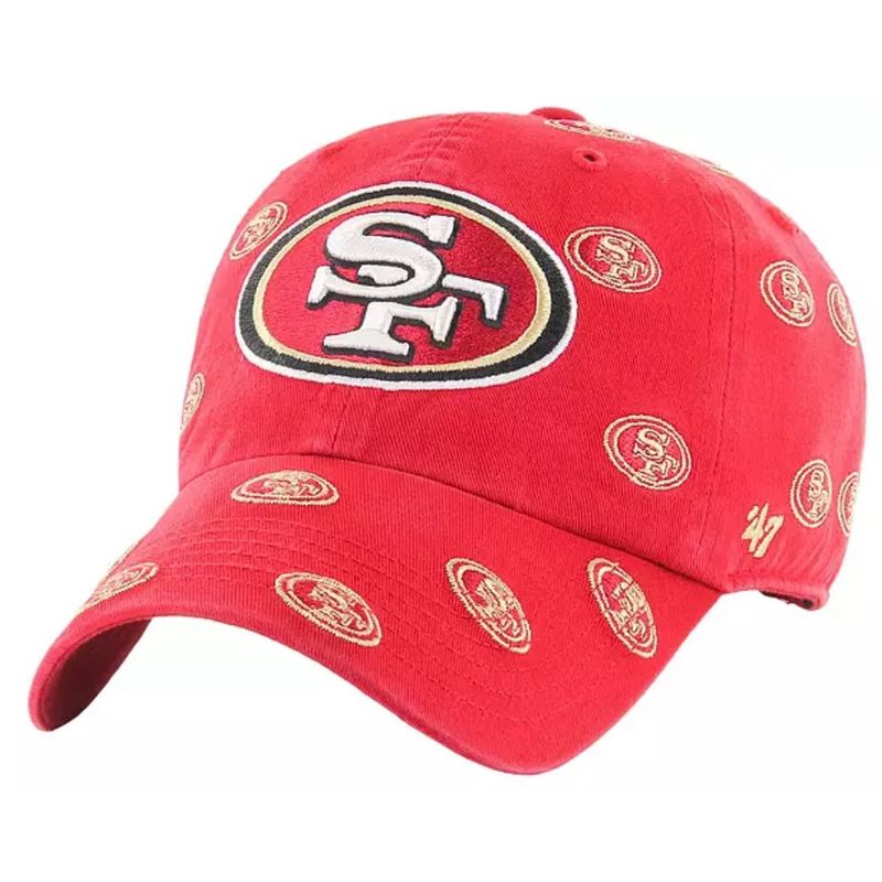 San Francisco 49ers Women's Red 47 Brand Confetti Clean Up Adjustable Hat