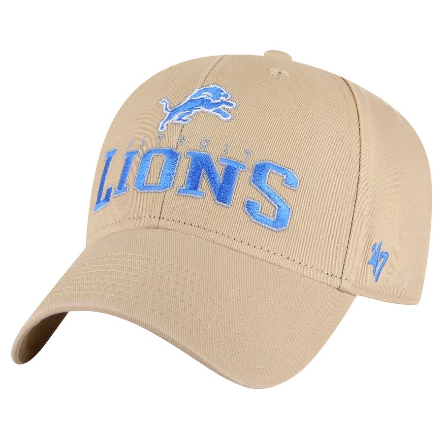 Detroit Lions Men’s Khaki 47 Brand MVP Adjustable Hat