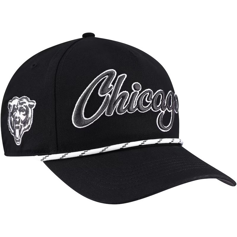 Chicago Bears Men’s Black Overhand Script 47 Hitch Snapback Hat Chicago Bears Men’s Black Overhand Script 47 Hitch Snapback Hat