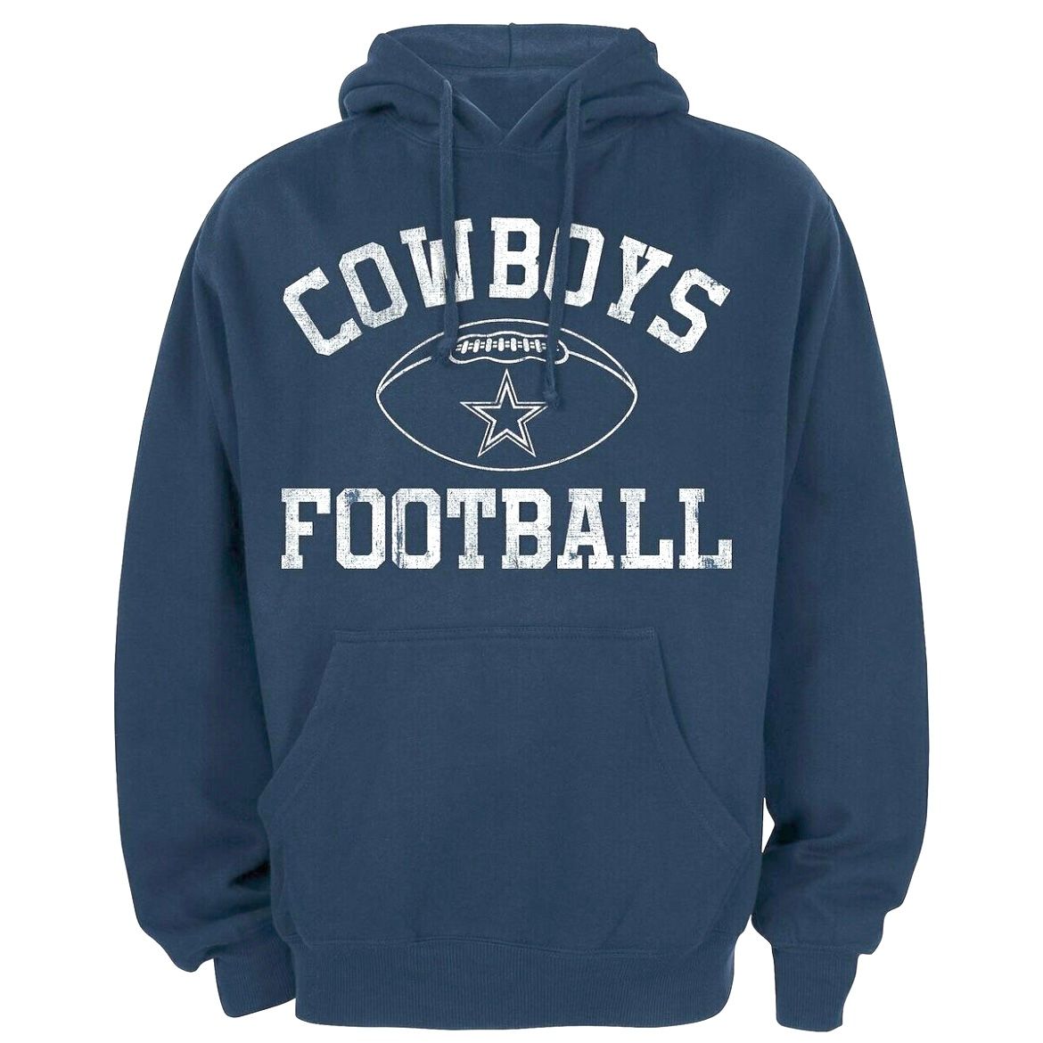 Dallas Cowboys Men's Navy Weathered Old Authentic Fleece Hoodie