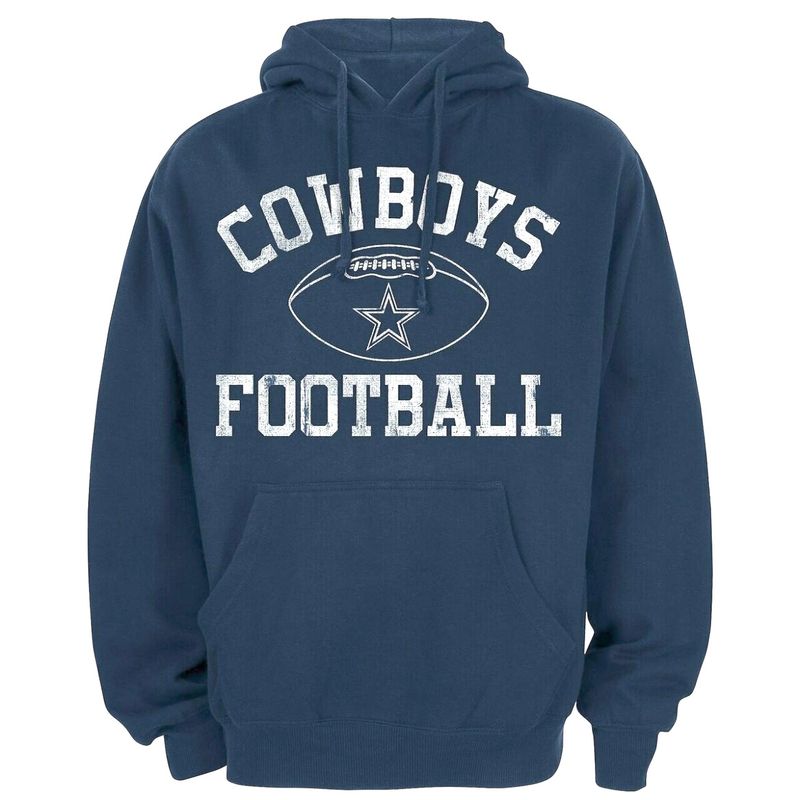 Dallas Cowboys Men's Navy Weathered Old Authentic Fleece Hoodie