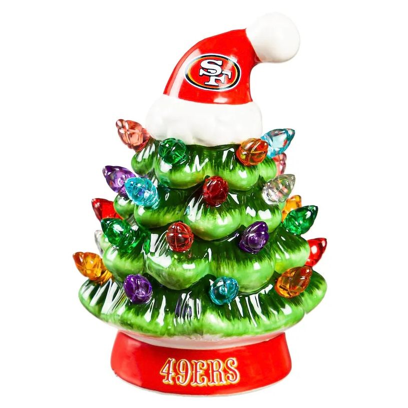 San Francisco 49ers 4" Ceramic LED Christmas Tree