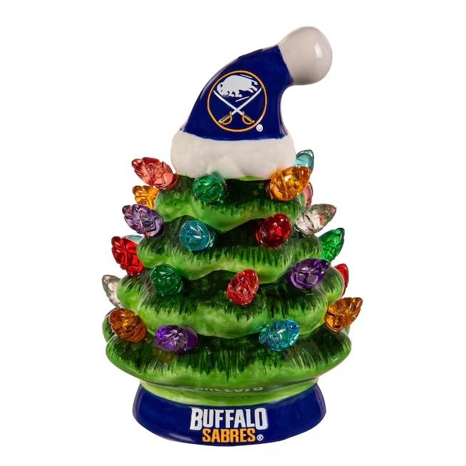 Buffalo Sabres 4" Ceramic LED Christmas Tree