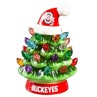 Ohio State Buckeyes 4 Ohio State Buckeyes 4" Ceramic LED Christmas Tree