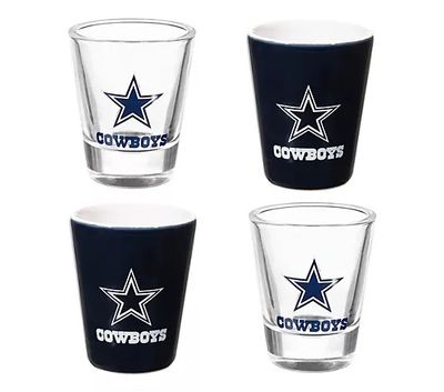 Dallas Cowboys 4-Piece Ceramic Shot Glass Set