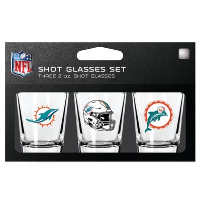 Miami Dolphins NFL 3pc 2oz Shot Glass Set