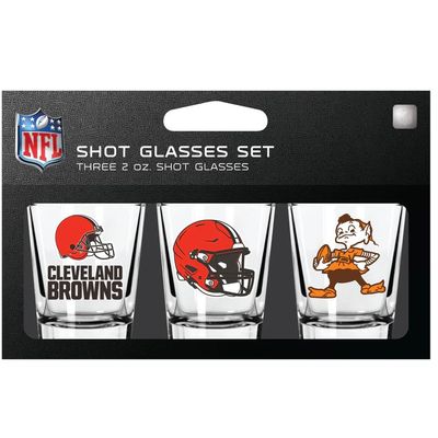 Cleveland Browns NFL 3pc 2oz Shot Glass Set