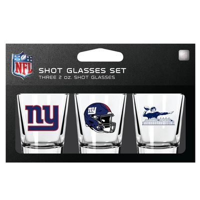 New York Giants NFL 3pc 2oz Shot Glass Set New York Giants NFL 3pc 2oz Shot Glass Set