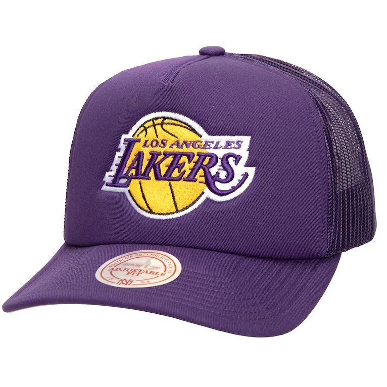 Los Angeles Lakers Men’s Purple Mitchell & Ness Evergreen Trucker Adjustable Hat