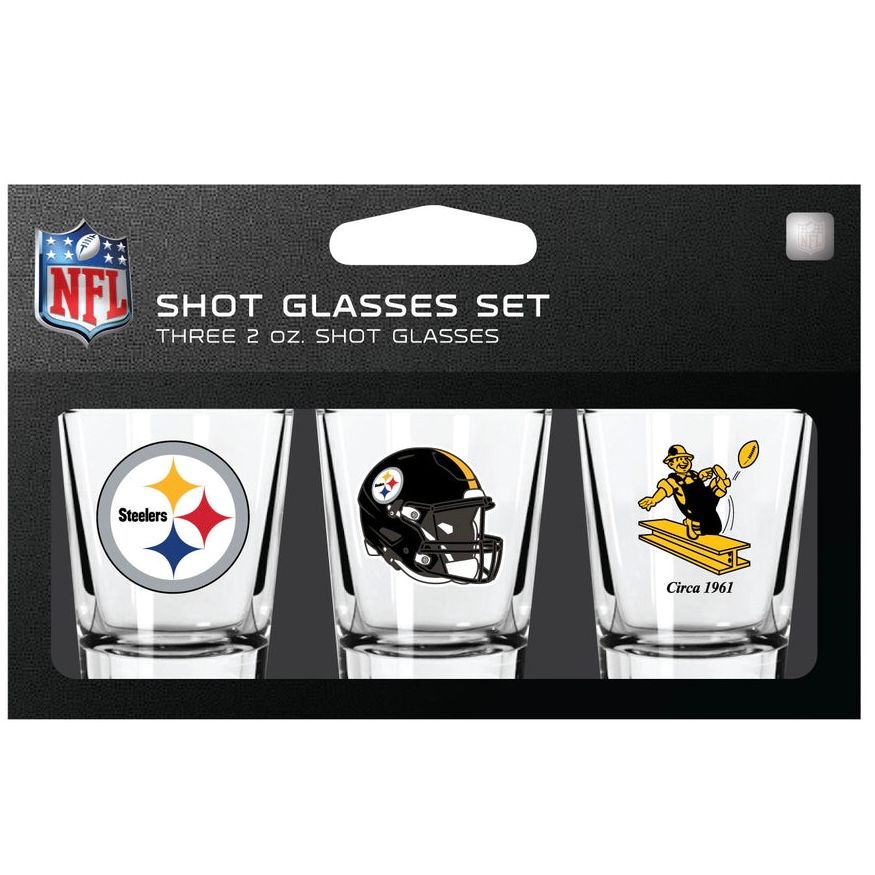 Pittsburgh Steelers NFL 3pc 2oz Shot Glass Set