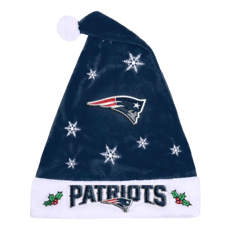 New England Patriots Snowflake Santa Hat