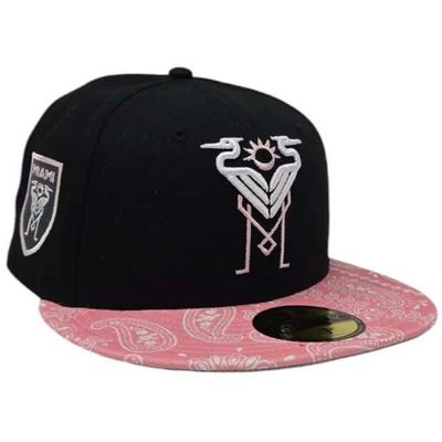 Inter Miami FC Men’s Black / Pink Paisley New Era 59Fifty Fitted Hat