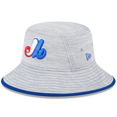 Montreal Expos New Era Gray Game Bucket Hat Montreal Expos New Era Gray Game Bucket Hat