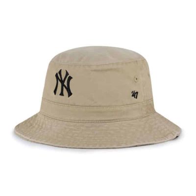 New York Yankees Men's 47 Brand Khaki Bucket Hat New York Yankees Men's 47 Brand Khaki Bucket Hat
