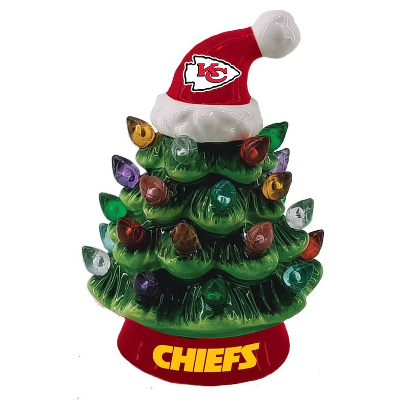 Kansas City Chiefs 4 Kansas City Chiefs 4" Ceramic LED Christmas Tree