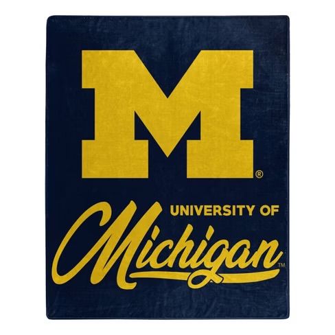 Michigan Wolverines 50" x 60" Signature Plush Raschel Blanket