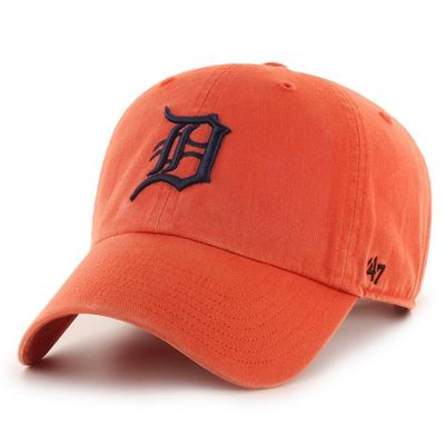 Detroit Tigers Men's Orange 47 Brand Clean Up Adjustable Hat Detroit Tigers Men's Orange 47 Brand Clean Up Adjustable Hat