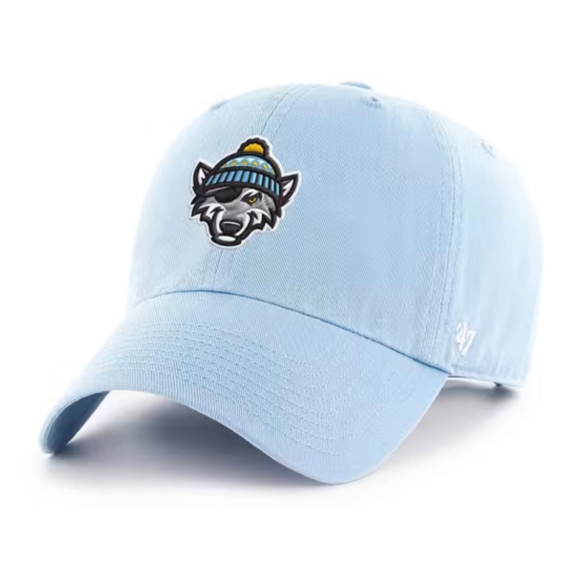 Erie Seawolves Men’s Columbia Blue 47 Clean Up Adjustable Hat