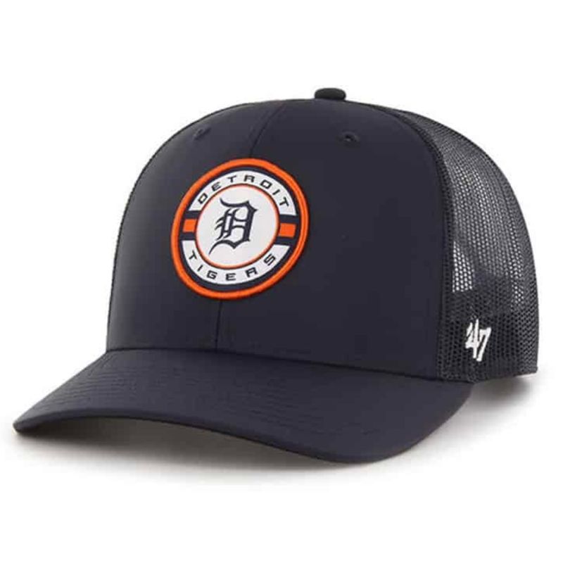 Detroit Tigers Men's Vintage Navy Patch 47 Trucker Adjustable Hat